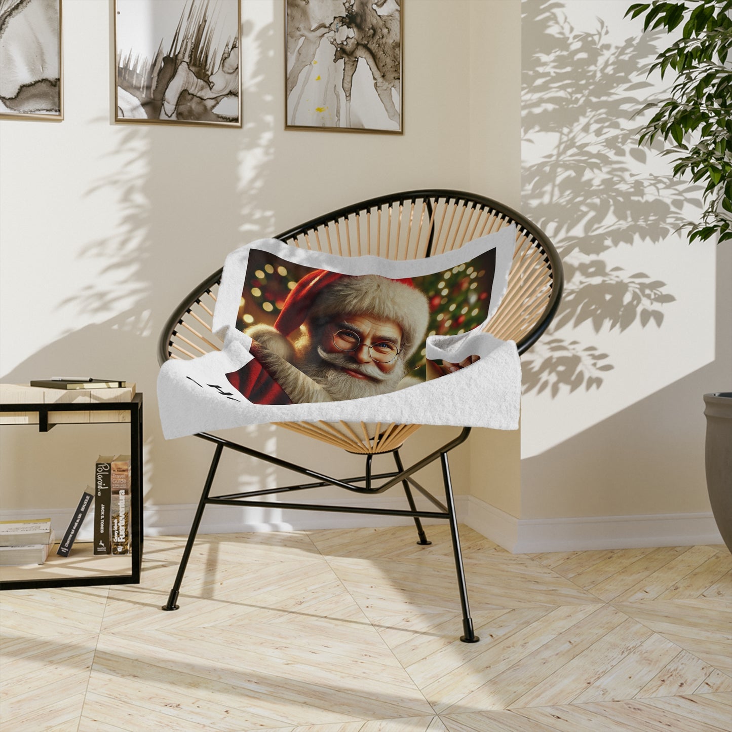 He knows when you are sleeping - Cozy Christmas Santa Blanket, Microfiber Throw for Holiday Decor, Warm Plush Gift, Winter Snuggle, Funny Santa Quote Blanket