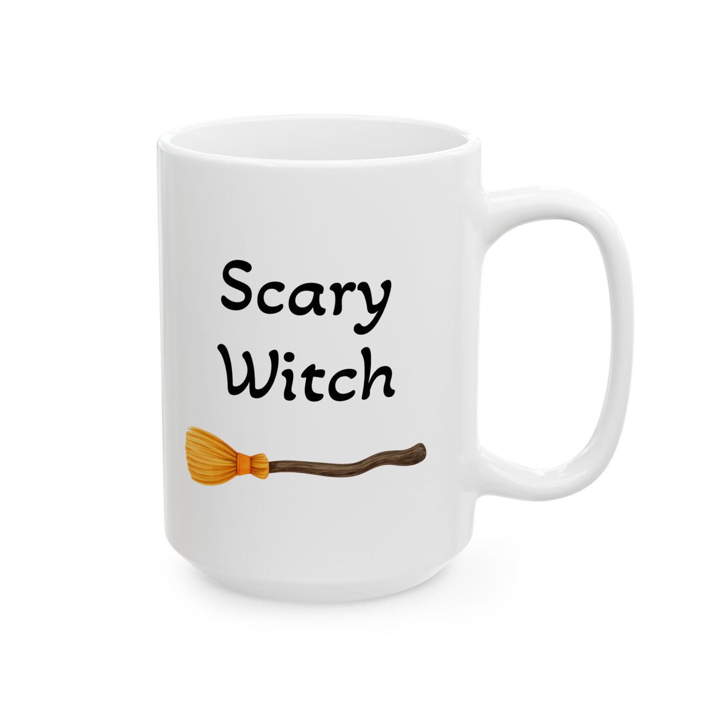 Scary Witch Ceramic Mug - Perfect for Halloween, Gift for Coffee Lovers (11oz / 15oz)
