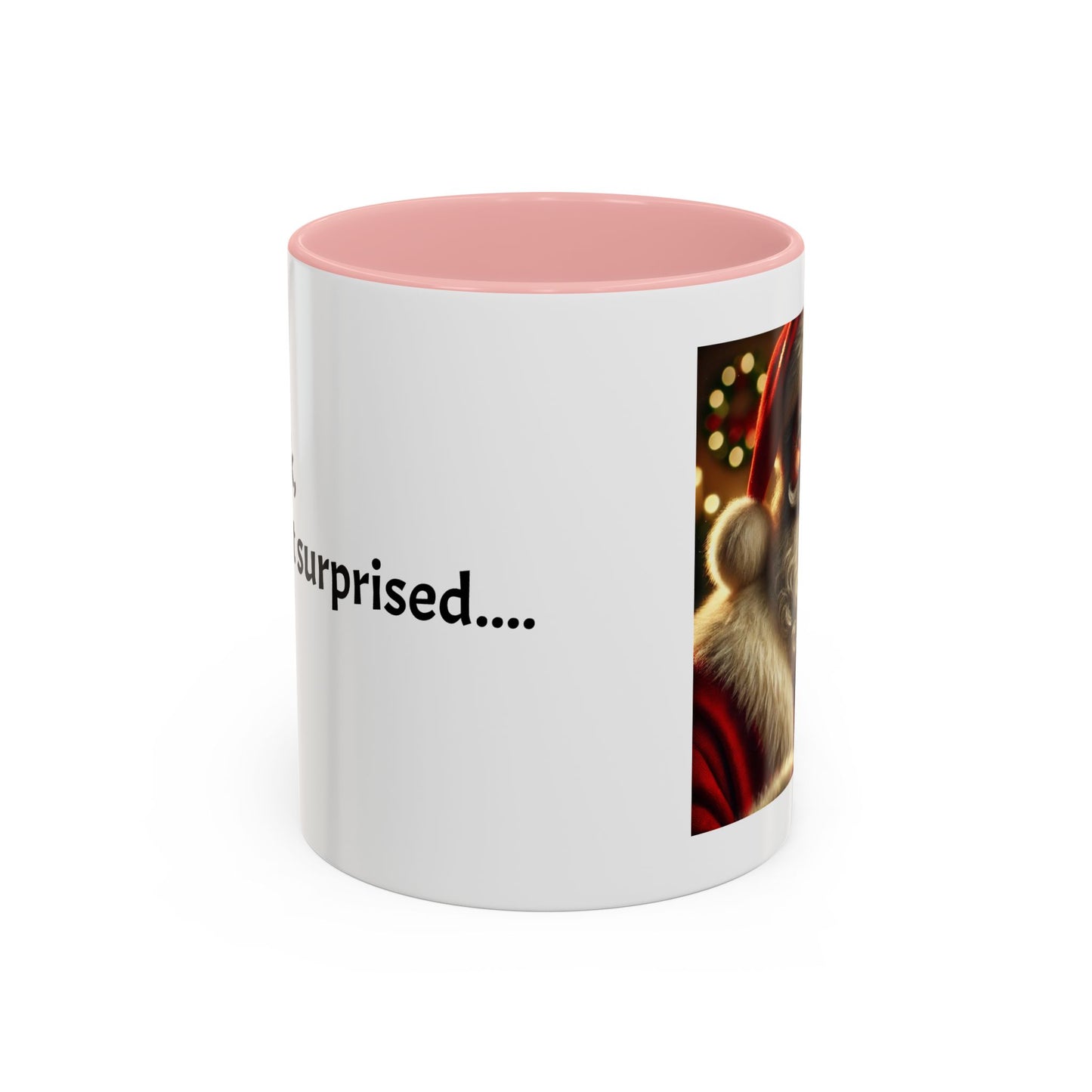 If you peek, at least act surprised -  Festive Holiday Drinkware, Christmas Gift, Winter Warmth, Santa Decor