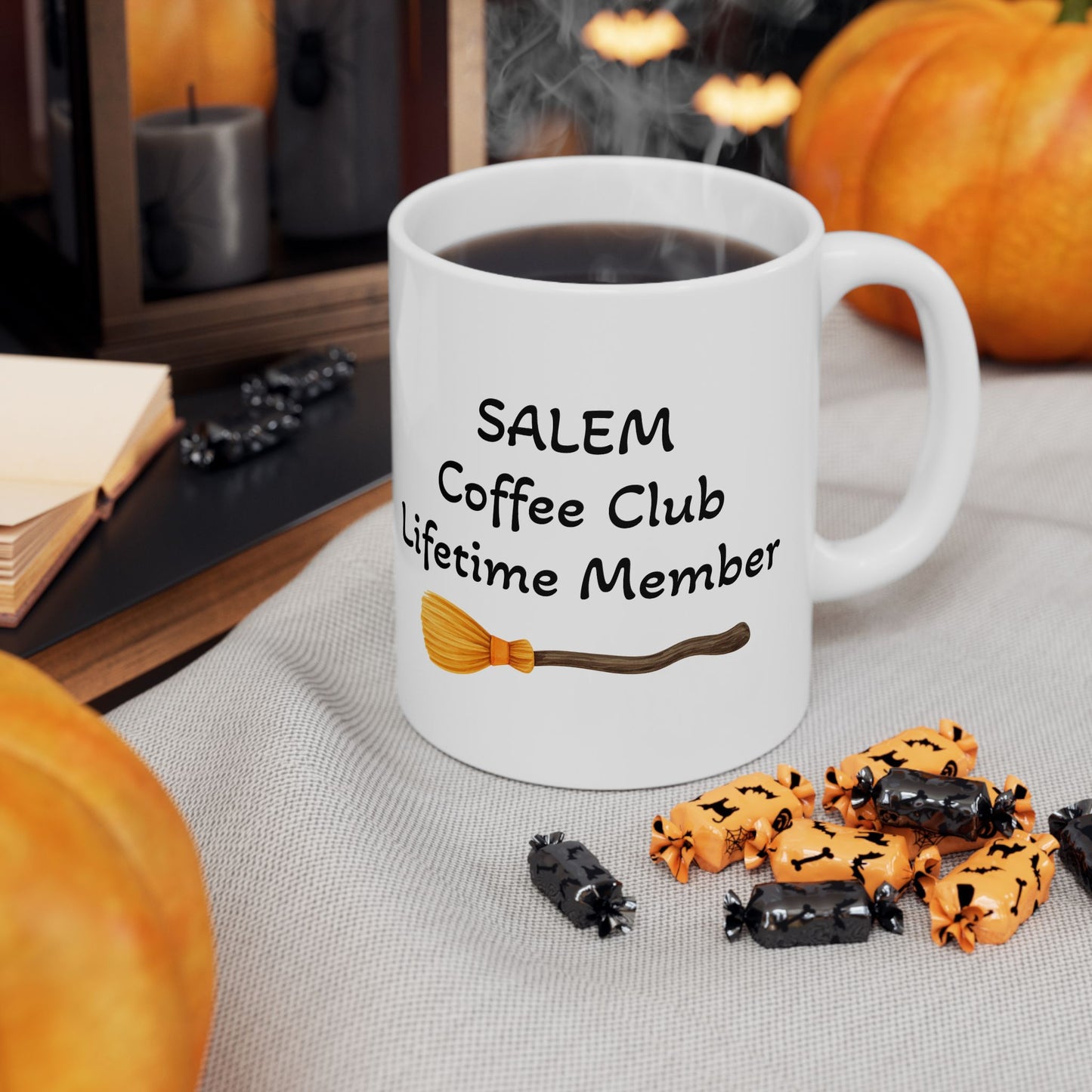Salem Coffee Club Ceramic Mug - Perfect for Halloween, Gift for Coffee Lovers  (11oz / 15oz)