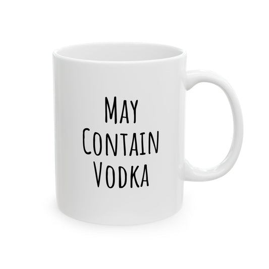 "May Contain Vodka" - Ceramic Santa Mug - Perfect Gift for Coffee Lovers, Santa Themed Drinkware, Holiday Cheer, 11oz, 15oz