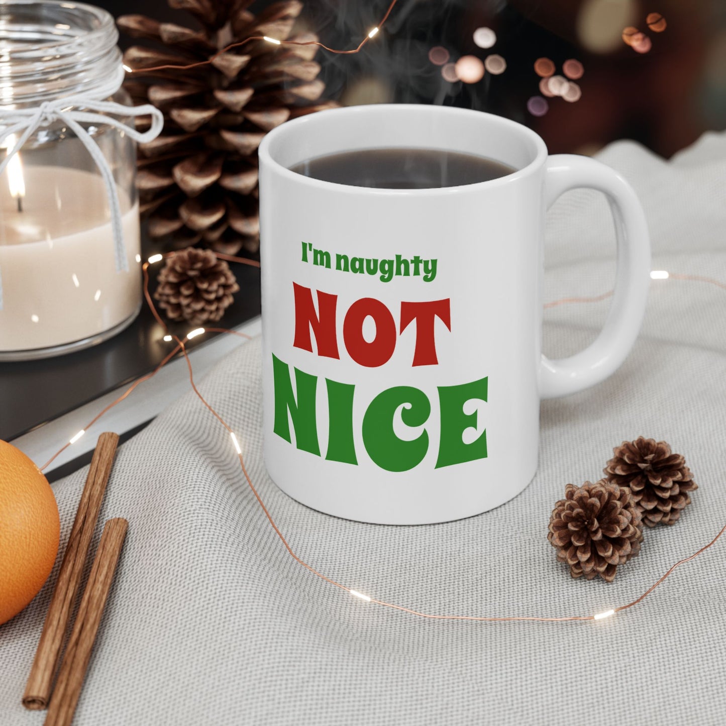 Coal "Not Nice" Ceramic Mug, (11oz, 15oz)