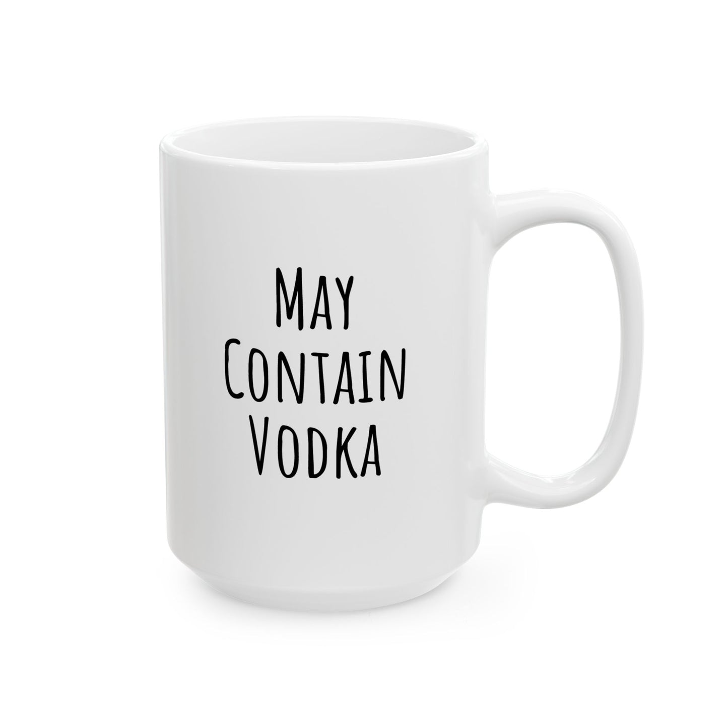 "May Contain Vodka" - Ceramic Santa Mug - Perfect Gift for Coffee Lovers, Santa Themed Drinkware, Holiday Cheer, 11oz, 15oz