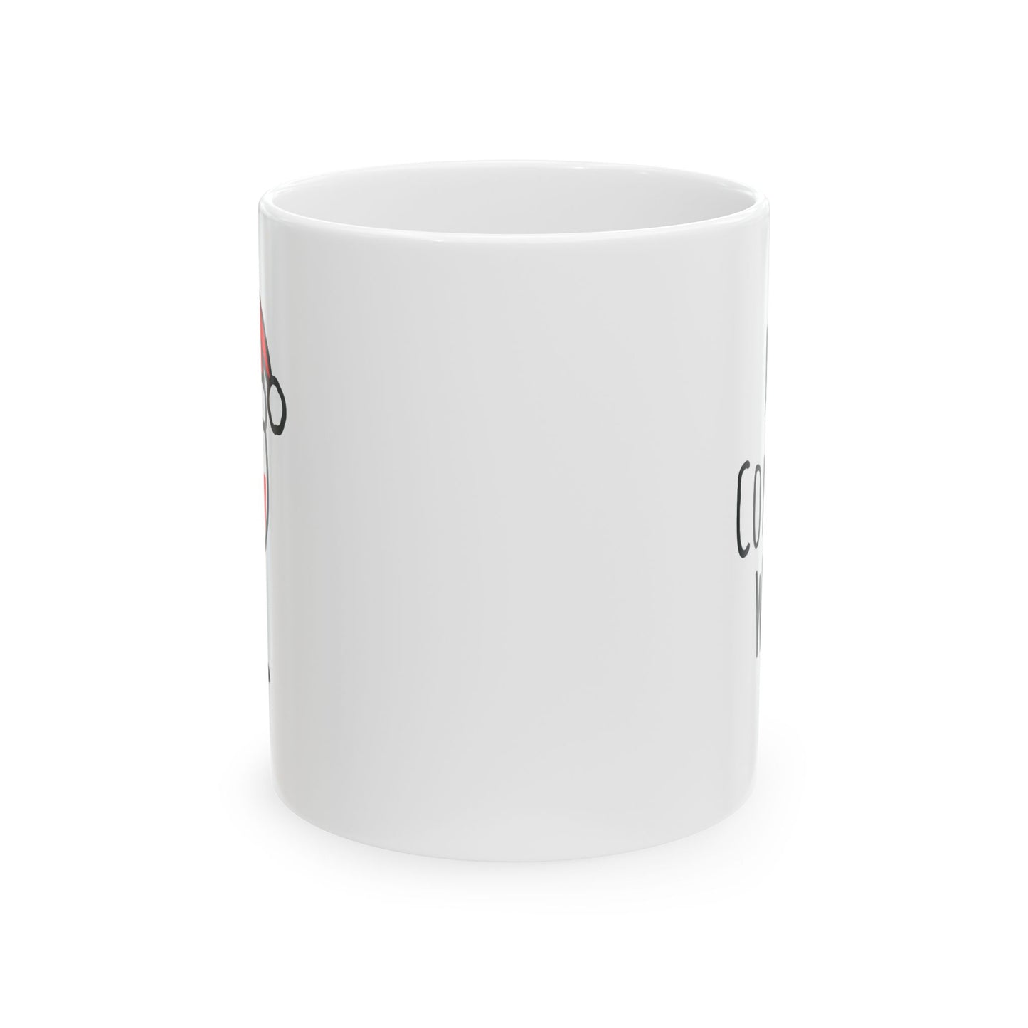 "May Contain Wine" - Ceramic Santa Mug - Perfect Gift for Coffee Lovers, Santa Themed Drinkware, Holiday Cheer, 11oz, 15oz