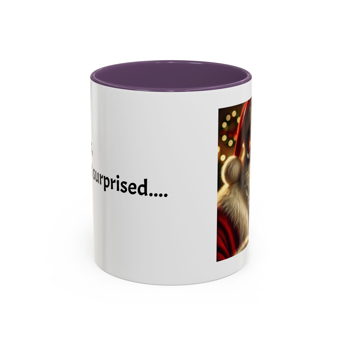 If you peek, at least act surprised -  Festive Holiday Drinkware, Christmas Gift, Winter Warmth, Santa Decor