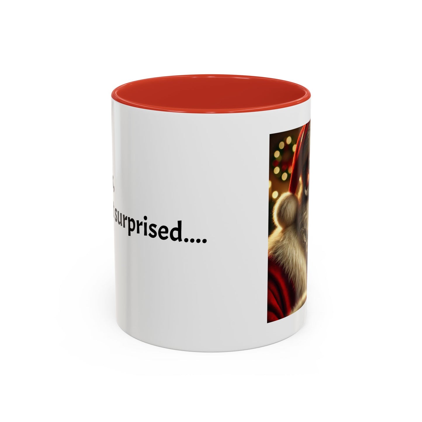 If you peek, at least act surprised -  Festive Holiday Drinkware, Christmas Gift, Winter Warmth, Santa Decor