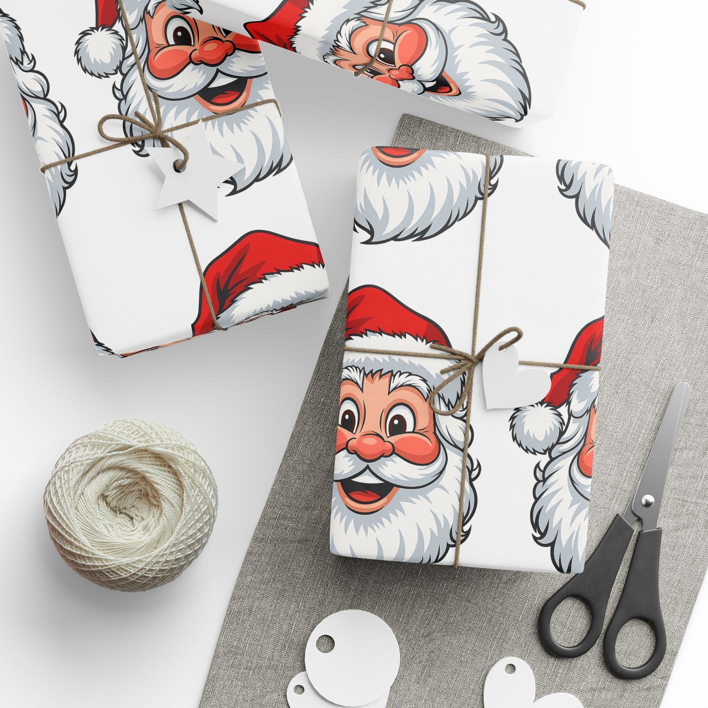 Santa - Wrapping Paper, Festive Gift Wrap for Holidays, Holiday Decoration, Unique Present Wrap, Eco-Friendly Gift Packaging