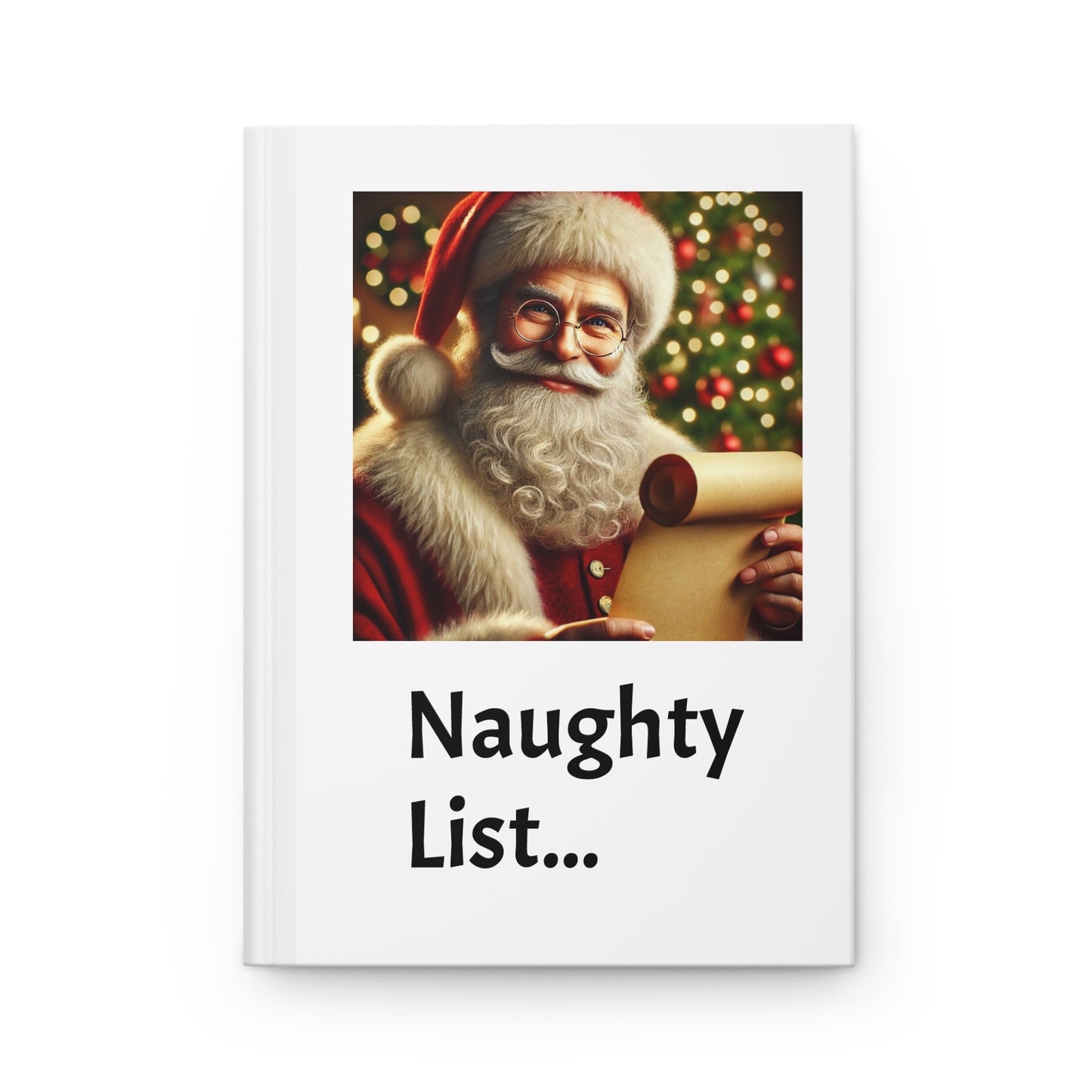 Naughty List Hardcover Journal | Christmas Gift, Holiday Planner, Festive Notes, Santa Theme, Creative Writing