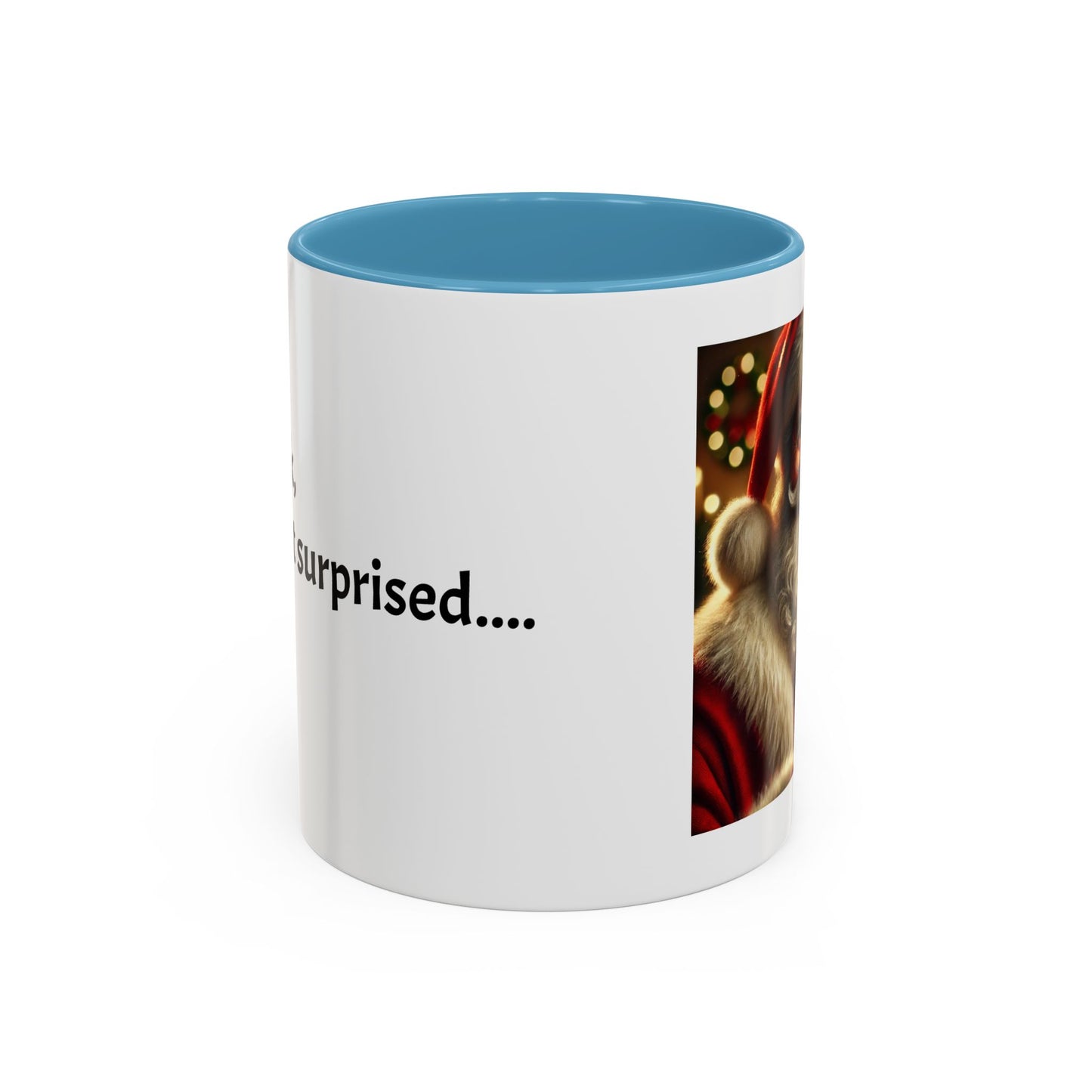 If you peek, at least act surprised -  Festive Holiday Drinkware, Christmas Gift, Winter Warmth, Santa Decor