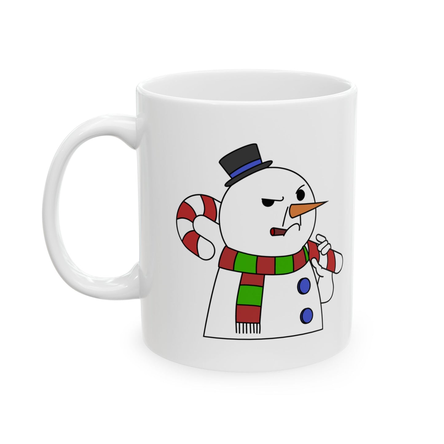 Snowman "Not Nice" Ceramic Mug, (11oz, 15oz)