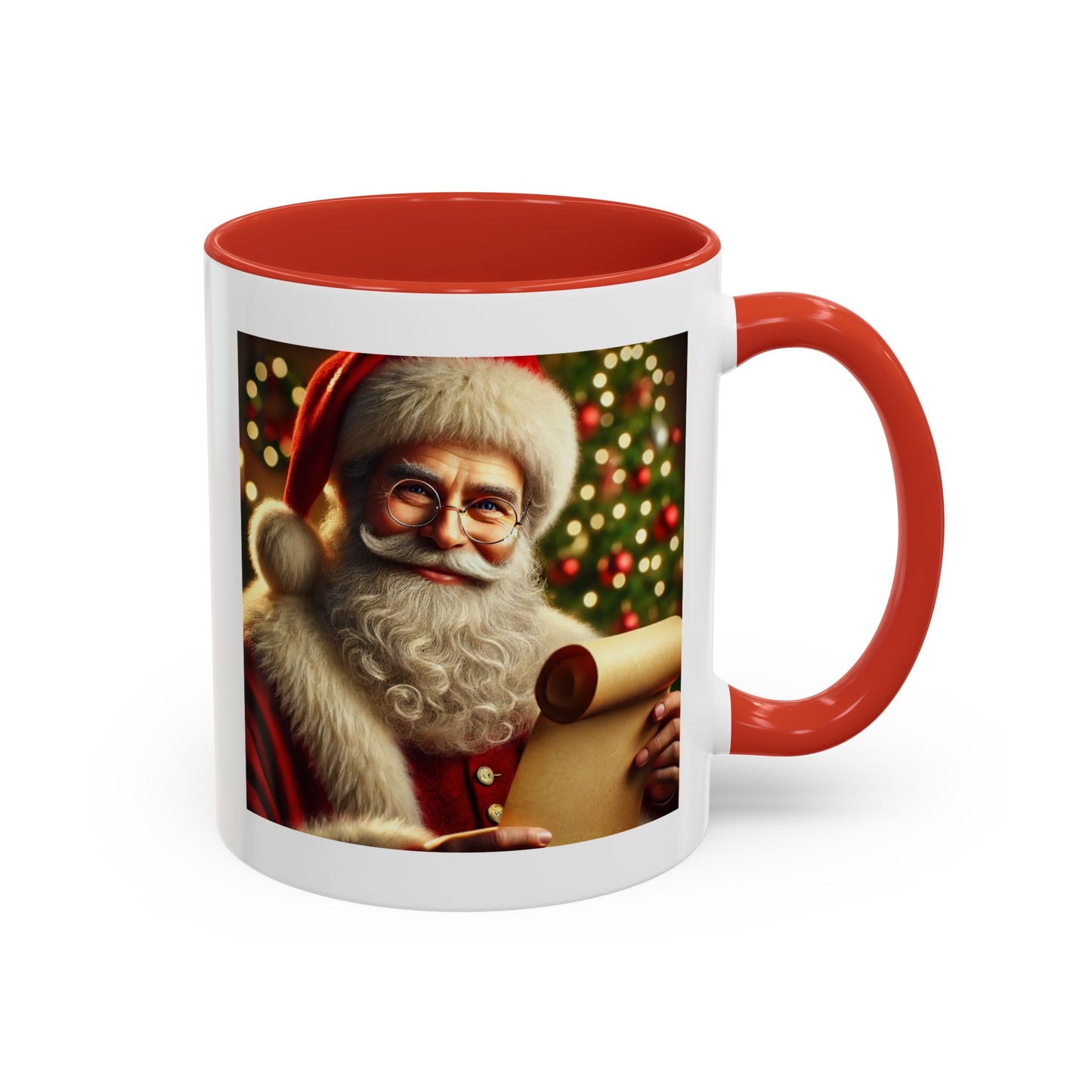 If you peek, at least act surprised -  Festive Holiday Drinkware, Christmas Gift, Winter Warmth, Santa Decor