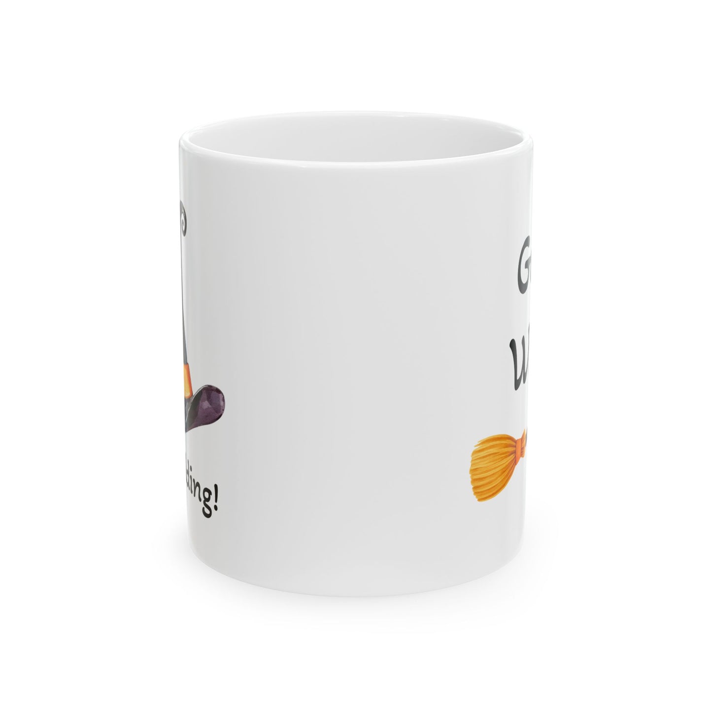 Good Witch "Just Kidding" Ceramic Mug - Perfect for Halloween, Gift for Coffee Lovers  (11oz / 15oz)
