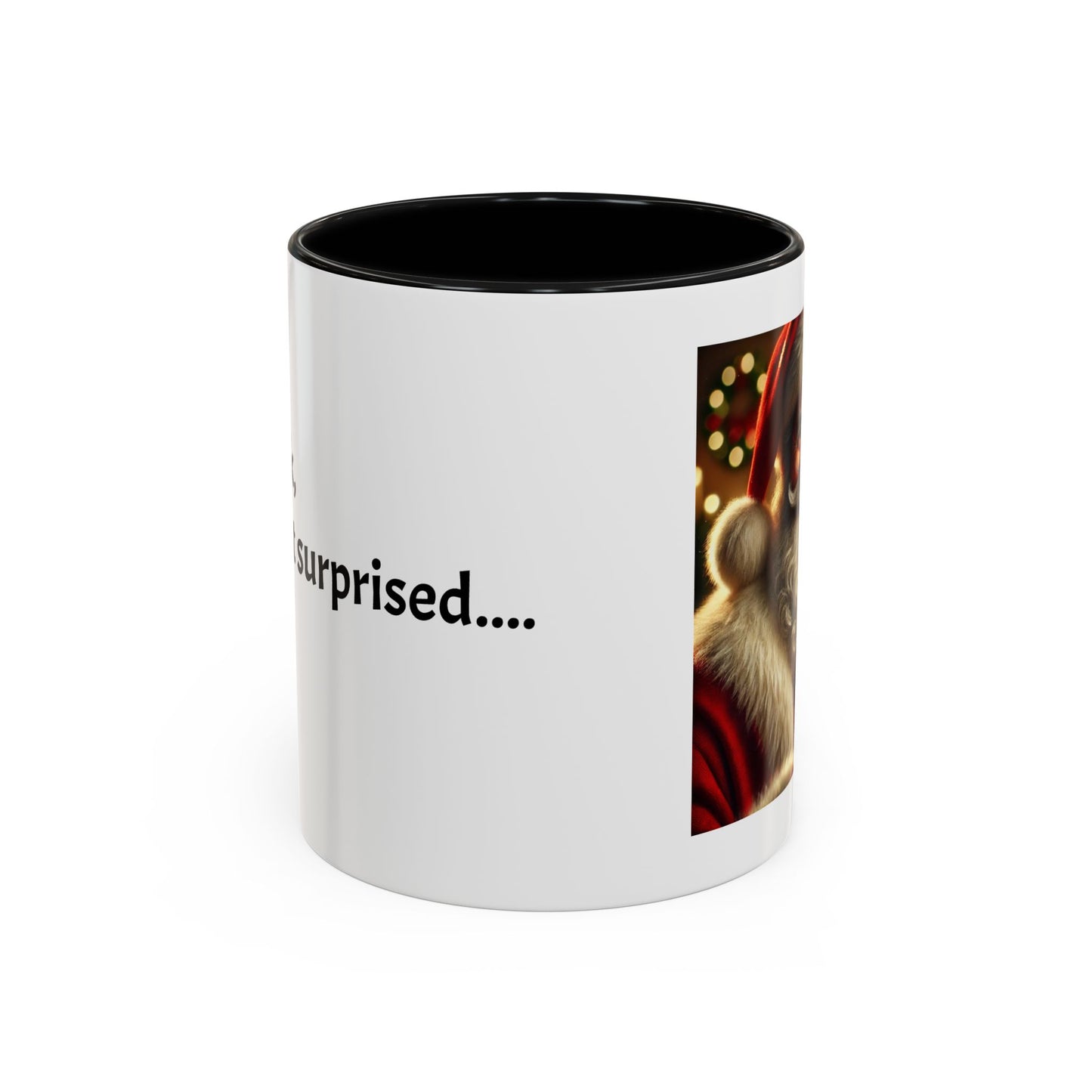 If you peek, at least act surprised -  Festive Holiday Drinkware, Christmas Gift, Winter Warmth, Santa Decor
