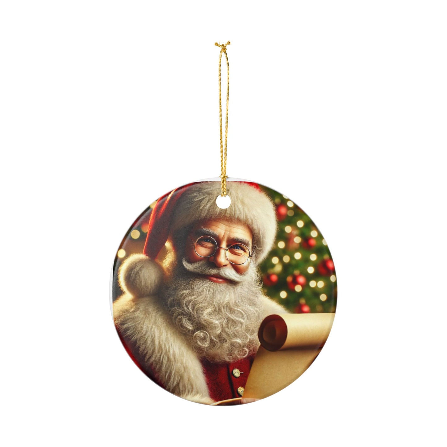 Santa Claus - Ceramic Ornament, Christmas Decoration, Holiday Gift, Tree Ornament, Festive Decor, Winter Celebrations