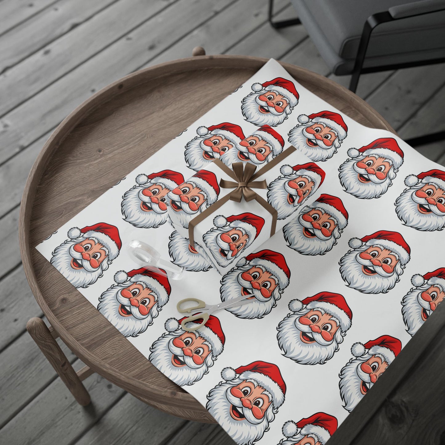 Santa - Wrapping Paper, Festive Gift Wrap for Holidays, Holiday Decoration, Unique Present Wrap, Eco-Friendly Gift Packaging