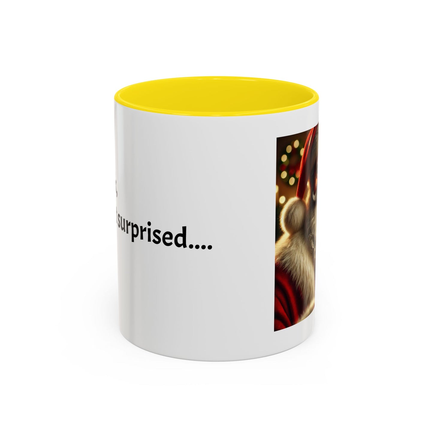 If you peek, at least act surprised -  Festive Holiday Drinkware, Christmas Gift, Winter Warmth, Santa Decor