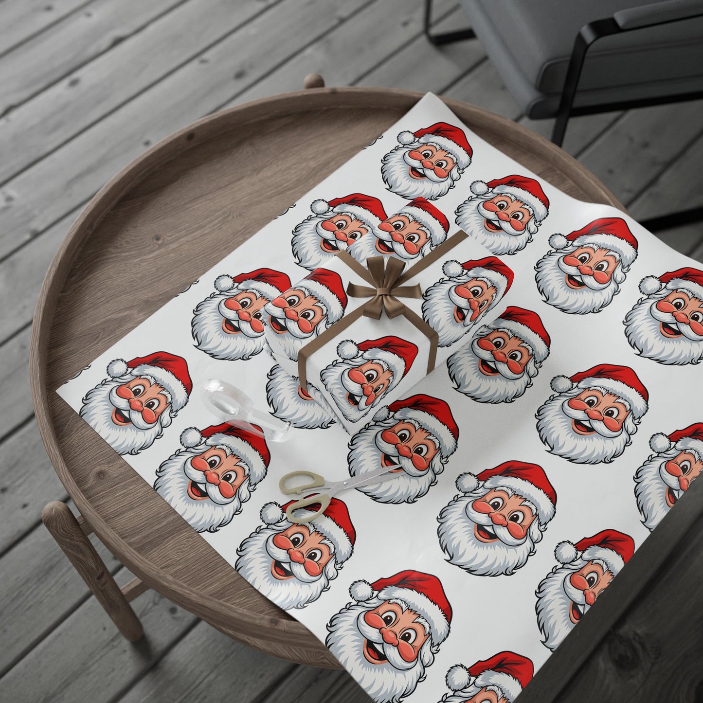 Santa - Wrapping Paper, Festive Gift Wrap for Holidays, Holiday Decoration, Unique Present Wrap, Eco-Friendly Gift Packaging