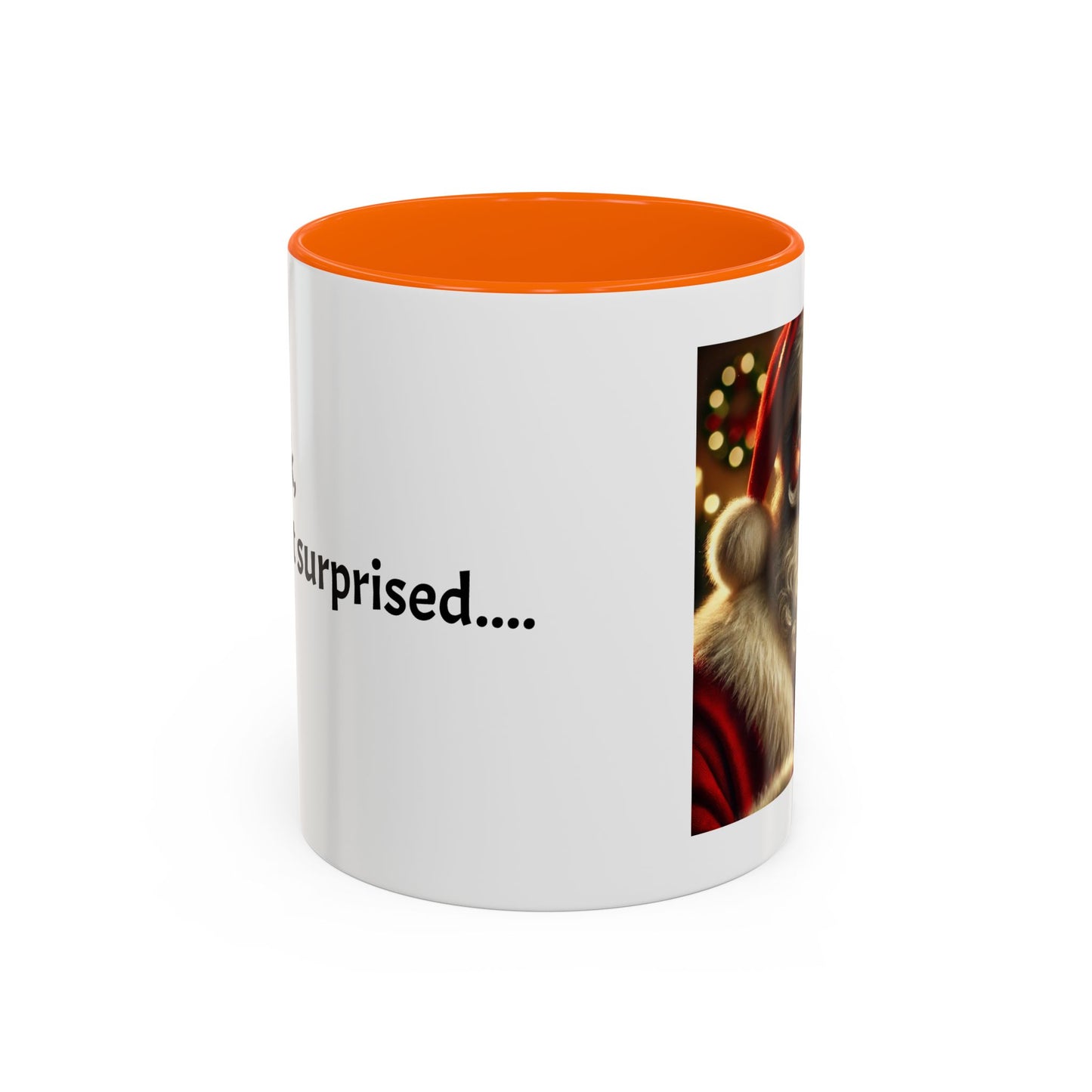 If you peek, at least act surprised -  Festive Holiday Drinkware, Christmas Gift, Winter Warmth, Santa Decor