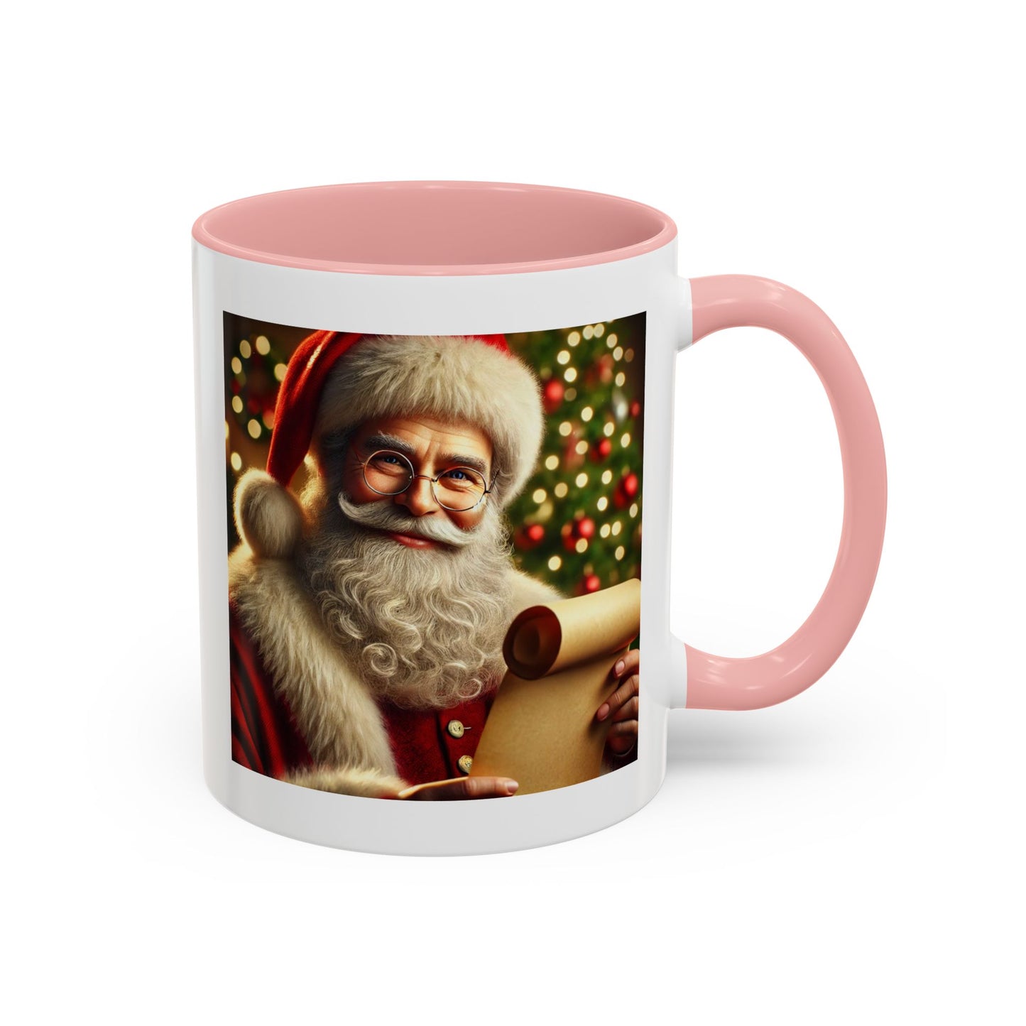 If you peek, at least act surprised -  Festive Holiday Drinkware, Christmas Gift, Winter Warmth, Santa Decor