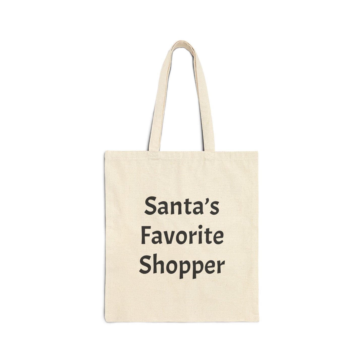 Santa - Cotton Canvas Tote Bag | Holiday Shopper Tote | Christmas Gift Bag | Eco-Friendly Reusable Tote | Fun Santa Design